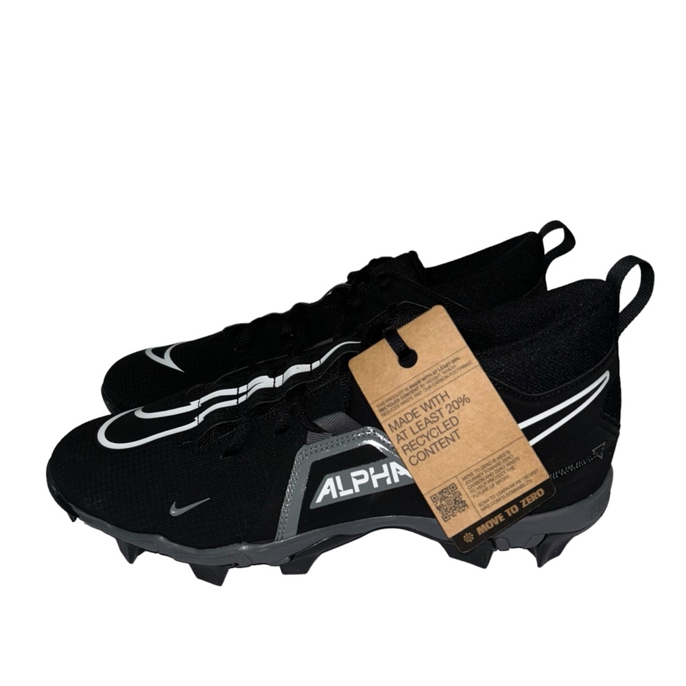 Nike Alpha Menace 3 Shark Football Cleats Men's Size 11.5 W Black CV0584-010.